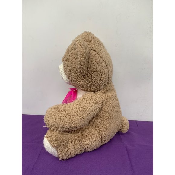 Dandy Brown Bear Love Mom Embroidered Knit Accent Pink Bow 2015 - Picture 6 of 12